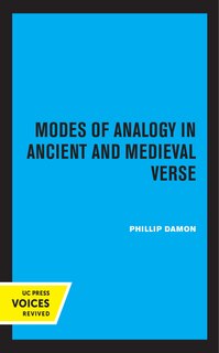 Front cover_Modes Of Analogy In Ancient And Medieval Verse