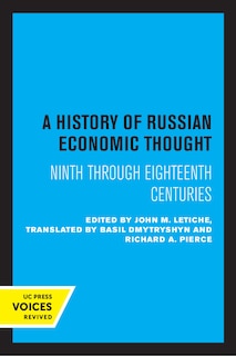 Front cover_A History Of Russian Economic Thought
