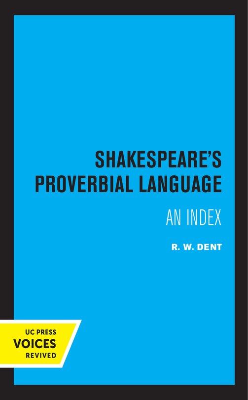Front cover_Shakespeare's Proverbial Language