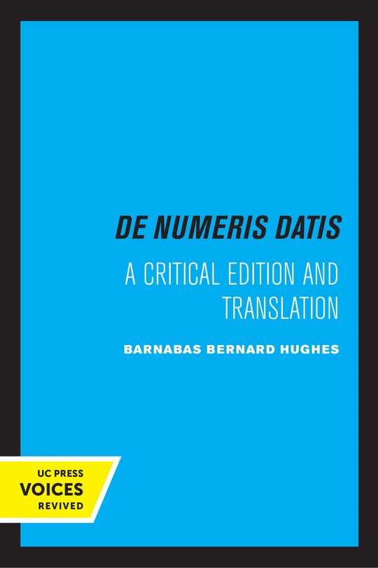 Front cover_Jordanus De Nemore, De Numeris Datis