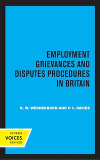 Front cover_Employment Grievances And Disputes Procedures In Britain