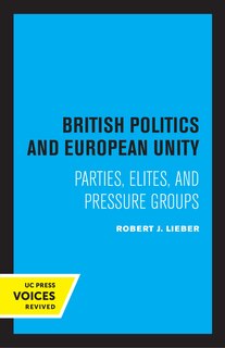 Front cover_British Politics and European Unity