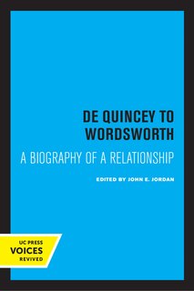 Front cover_De Quincey to Wordsworth