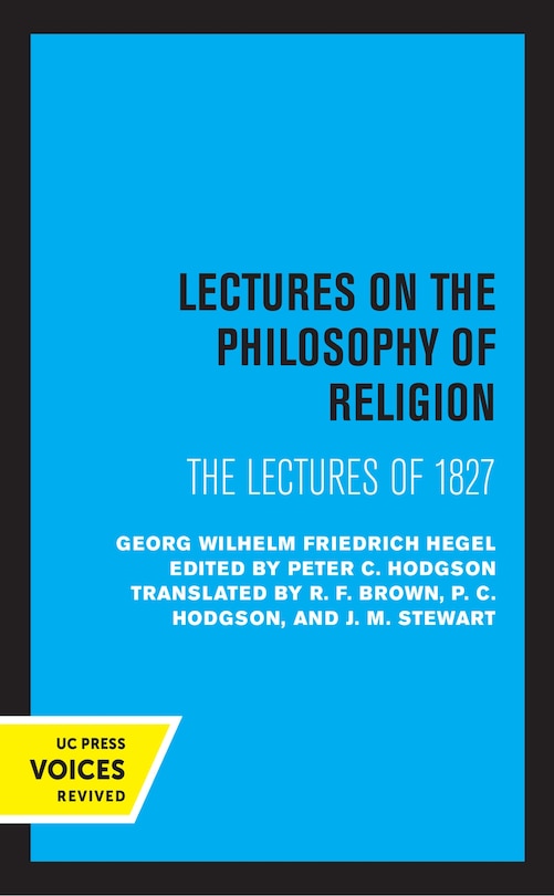 Couverture_Lectures On The Philosophy Of Religion
