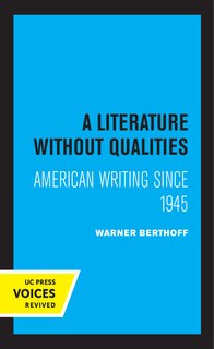 Front cover_A Literature Without Qualities