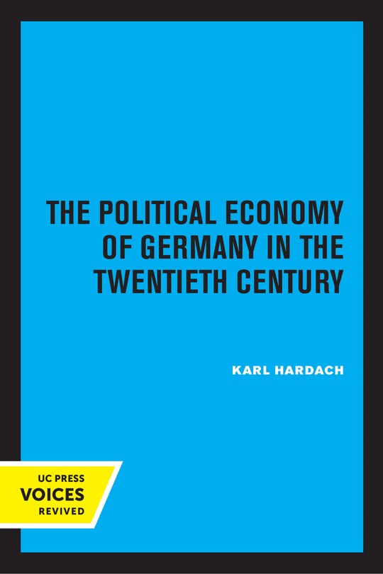 Couverture_The Political Economy of Germany in the Twentieth Century