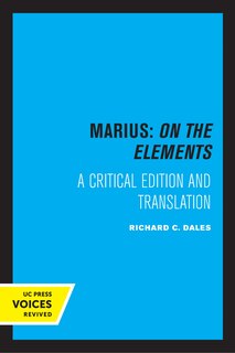 Front cover_Marius: On The Elements