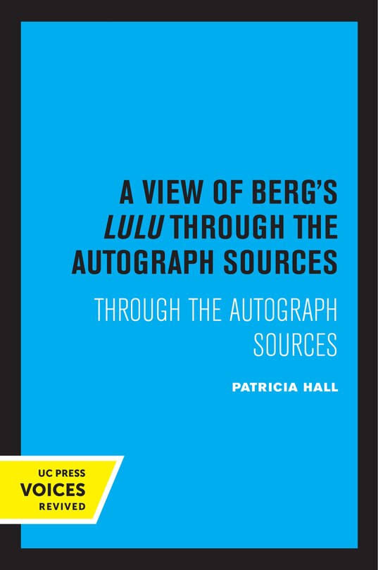 Front cover_A View of Berg's Lulu