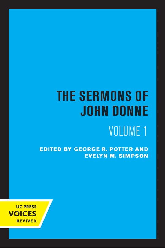 Couverture_The Sermons Of John Donne, Volume I