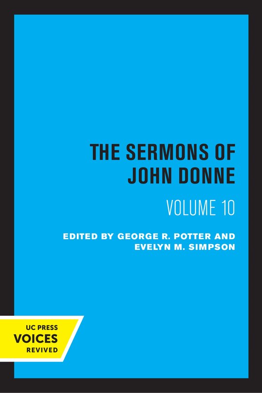 Couverture_The Sermons Of John Donne, Volume X