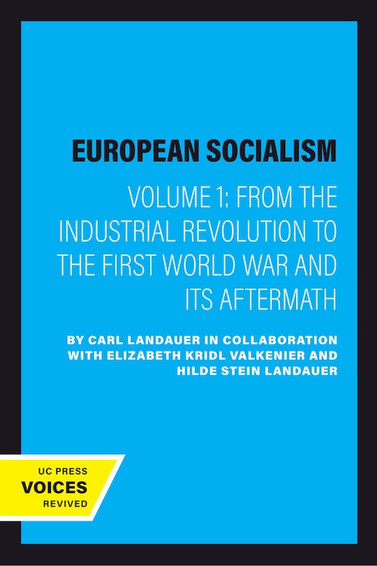 Couverture_European Socialism, Volume I