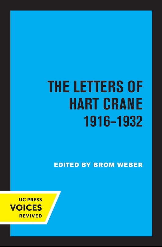 Front cover_The Letters of Hart Crane, 1916-1932