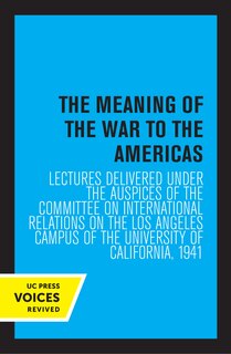Front cover_The Meaning of the War to the Americas