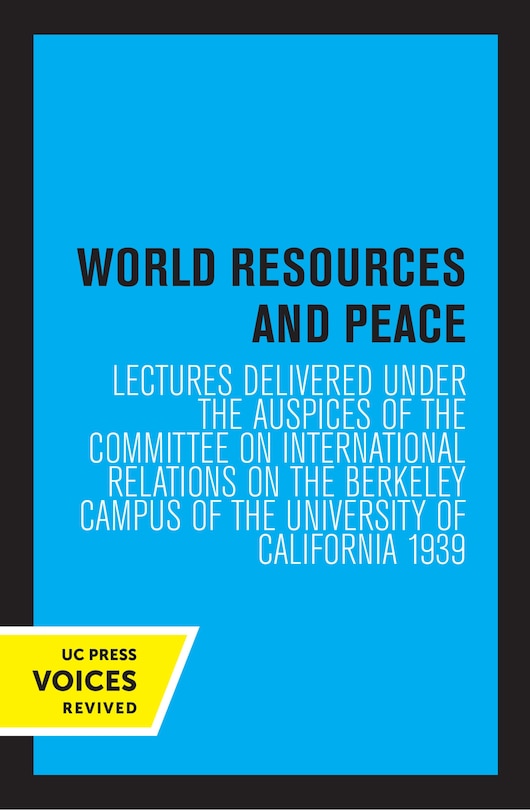 Couverture_World Resources and Peace