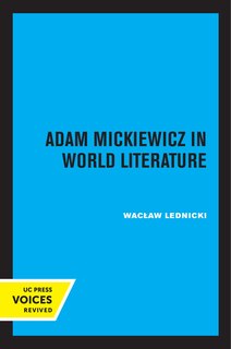 Couverture_Adam Mickiewicz In World Literature