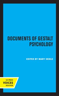 Front cover_Documents Of Gestalt Psychology
