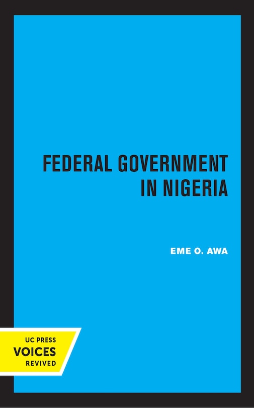 Couverture_Federal Government In Nigeria