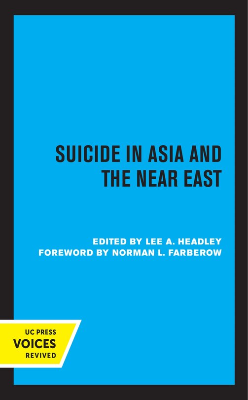 Couverture_Suicide In Asia And The Near East