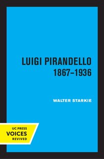 Front cover_Luigi Pirandello, 1867 - 1936, 3rd Edition