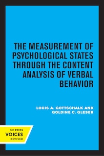Front cover_The Measurement of Psychological States Through the Content Analysis of Verbal Behavior