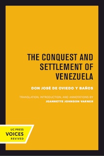 Couverture_The Conquest and Settlement of Venezuela