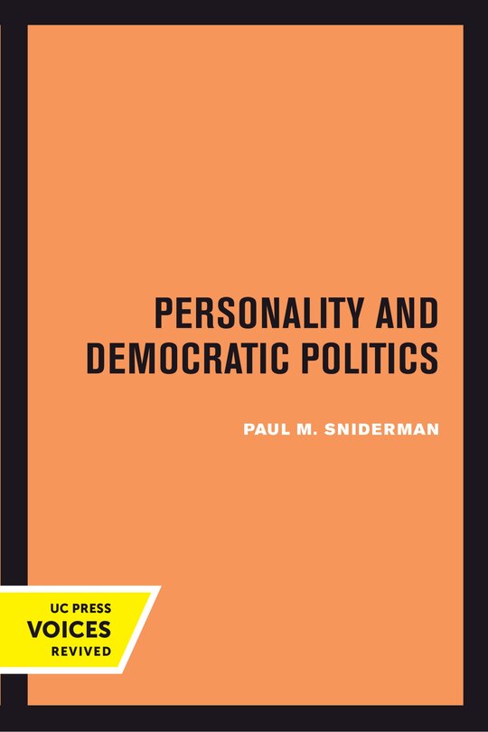 Front cover_Personality and Democratic Politics