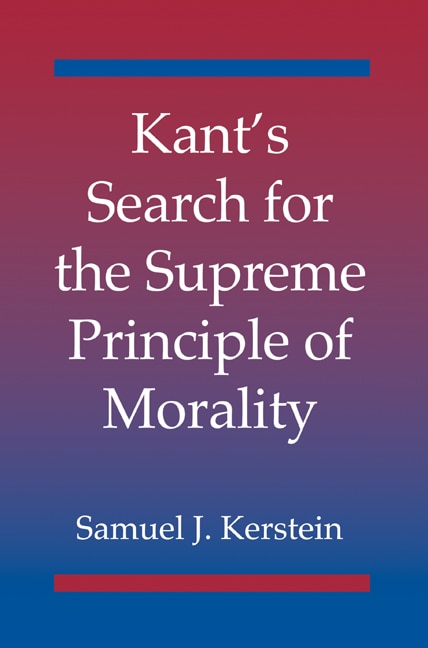 Couverture_Kant's Search for the Supreme Principle of Morality