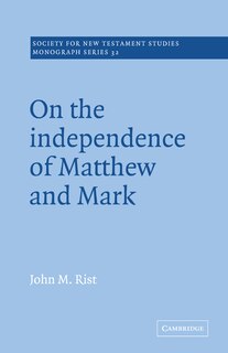 Front cover_On the Independence of Matthew and Mark
