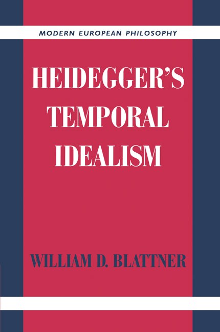 Front cover_Heidegger's Temporal Idealism