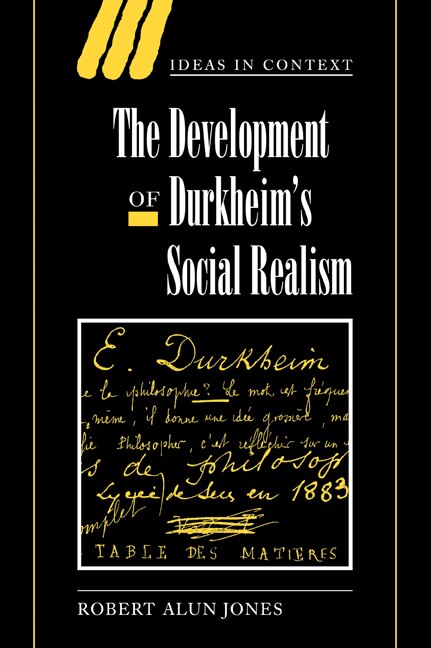 Couverture_The Development of Durkheim's Social Realism
