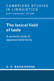 Couverture_The Lexical Field of Taste