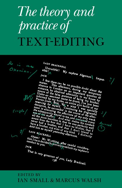 Couverture_The Theory And Practice Of Text-editing