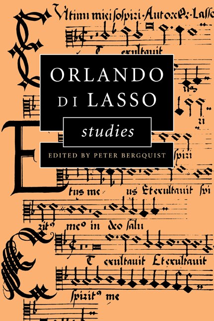 Front cover_Orlando Di Lasso Studies
