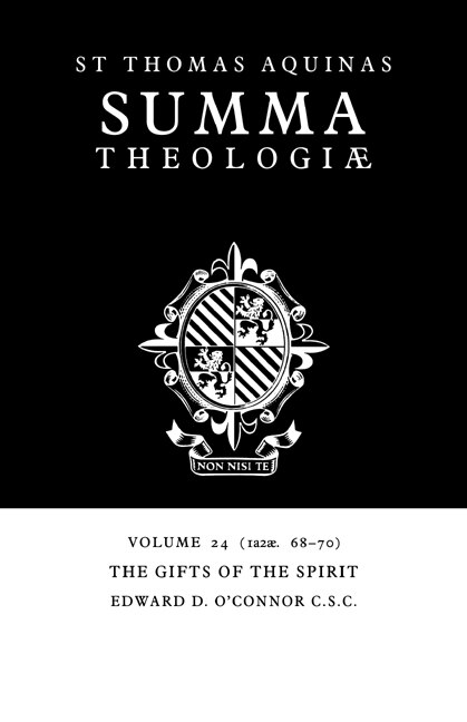 Front cover_Summa Theologiae: Volume 24, The Gifts of the Spirit