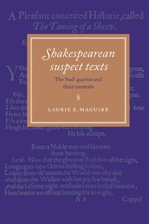 Front cover_Shakespearean Suspect Texts
