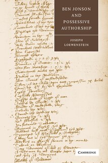 Front cover_Ben Jonson and Possessive Authorship