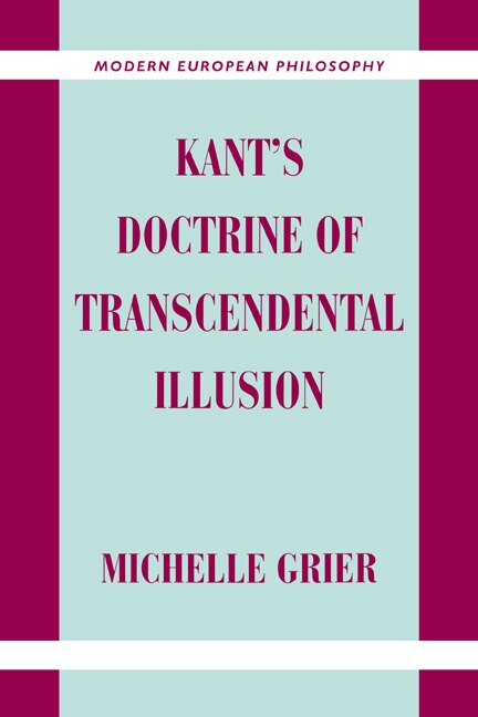 Front cover_Kant's Doctrine Of Transcendental Illusion