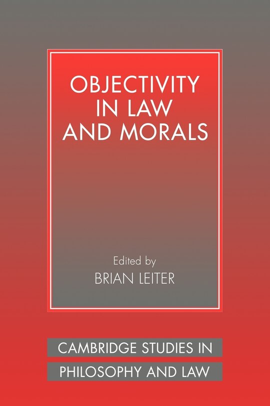 Front cover_Objectivity in Law and Morals