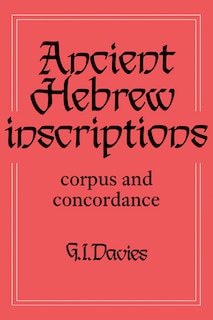 Front cover_Ancient Hebrew Inscriptions: Volume 1