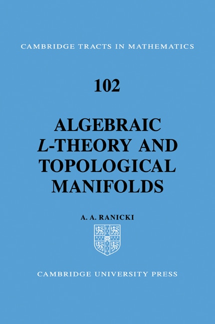 Front cover_Algebraic L-theory and Topological Manifolds