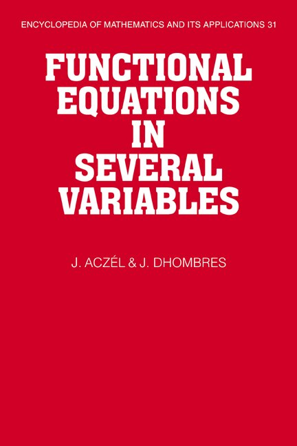 Front cover_Functional Equations in Several Variables