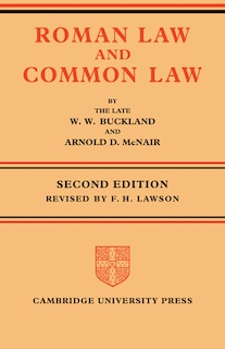 Front cover_Roman Law and Common Law
