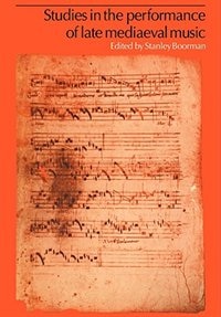 Front cover_Studies in the Performance of Late Medieval Music