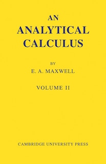Front cover_An Analytical Calculus: Volume 2