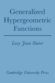 Front cover_Generalized Hypergeometric Functions