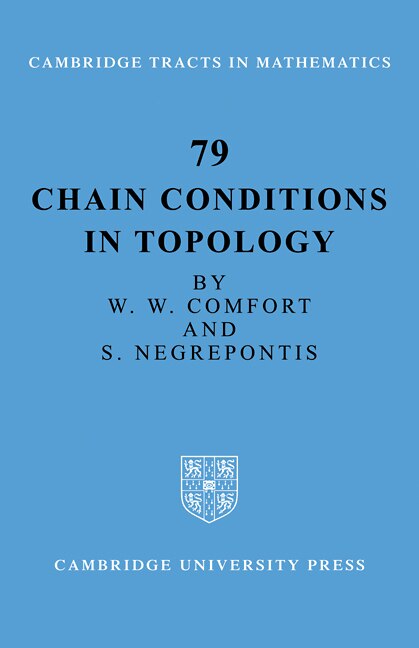 Front cover_Chain Conditions in Topology