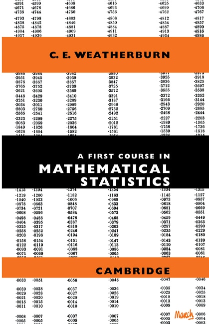 Front cover_A First Course Mathematical Statistics