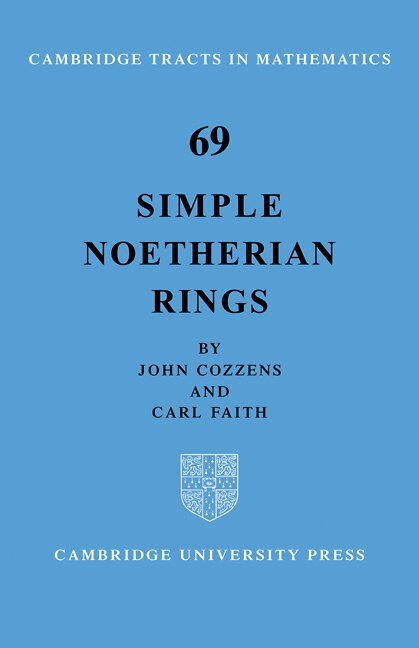 Front cover_Simple Noetherian Rings