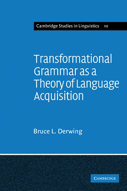 Front cover_Transformational Grammar as a Theory of Language Acquisition