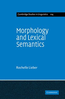 Couverture_Morphology and Lexical Semantics